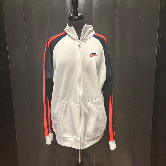 Nike Other - NIKE Y2K Vintage Orange and Navy Mens Track jacket size large